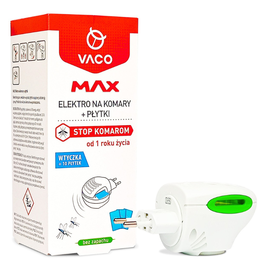 Электрофумигатор с пластинами от комаров VACO MAX, 10 шт