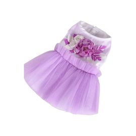 Одежда для животных Платье, E603, фиолетовая, L