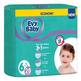 Подгузники для детей EVY BABY №6 TWIN XL 16+ кг, 28 шт