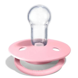 Suzeta rotunda BIBS De Lux Baby Pink, din silicon, (0-36 luni)