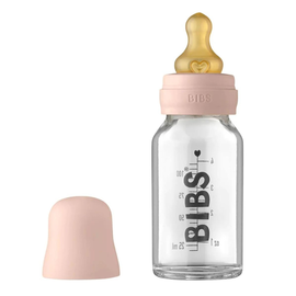 Стеклянная бутылочка Bibs Dusty Lilac с латексной соской 0+ мес, 110 мл