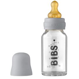 Бутылочка BIBS Cloud, антиколиковая, стеклянная, с латексной соской 0+ мес., 110 мл