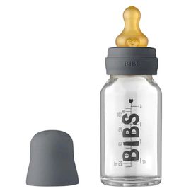 Бутылочка BIBS Iron, антиколиковая, стеклянная, с латексной соской 0+ мес., 110 мл