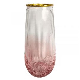 Vaza trasparenta VE40, sticla, 23.7 cm