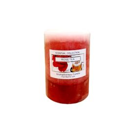 Lumanare parfumata rotunda ZH710XS, alb rosu, 10 cm