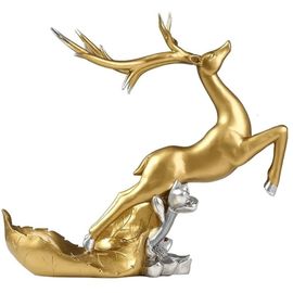 Figurina "Cerb auriu" 31.5 cm, caramica
