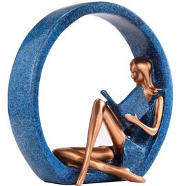 Figurina "Fata cu cerc" 28 cm, caramica