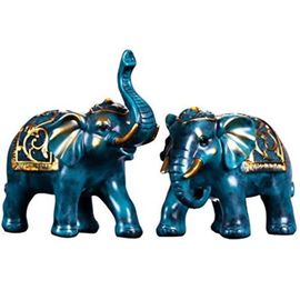 Figurina "Elefanti indieni" 23 cm, ceramica, 2 buc.
