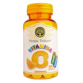 Vitamina C 100 mg cu Glucoză și Aromă Portocală, №120