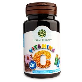Vitamina C 100 mg cu Propolis, Echinacea si Zinc, №60