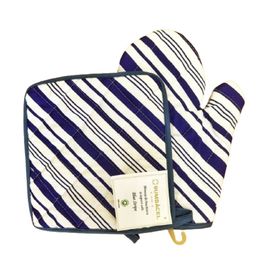 Перчатка и прихватка BUMBACEL Blue Stripe, 26x18/20x20 см