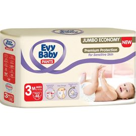 Трусики для детей EVY BABY MIDI № 3, 5-9 кг, 48 шт
