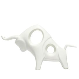 Фигурка "Белый бык" 26 см, керамика