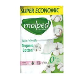 Прокладки MOLPED Pure&Soft Long, 6 капель, 18 шт