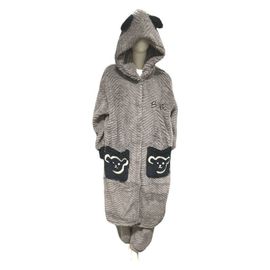 Пижама Медведь, серая, с карманами, PA004, XL