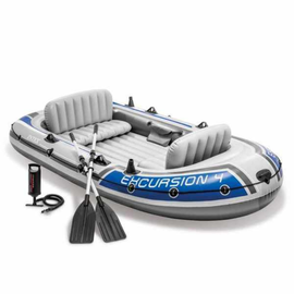 Надувная лодка INTEX Excursion 4, с веслами и насосом, 315 x 165 x 43 см, до 500 кг