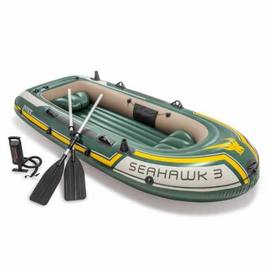 Надувная лодка INTEX Seahawk 3, с веслами и насосом, 295 x 137 x 43 см, до 360 кг