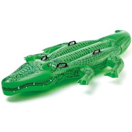 Pluta-saltea gonflabila INTEX Crocodil gigant cu manere, pana la 80 kg, 3+, 203 x 114 x 25 cm