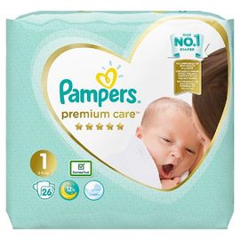 Подгузники для детей PAMPERS №1 PREMIUM CARE NEW BABY 2-5 кг 26 шт