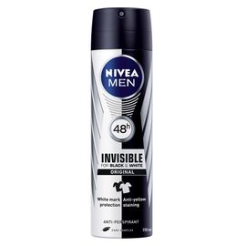 Deodorant-spray NIVEA Invisible, alb-negru, pentru barbati, 150 ml