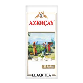 Пакетированный черный чай AZERCAY, c чабрецом, среднелистовой, 0.05 кг, 25 шт