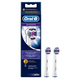 Насадки для электрической зубной щётки ORAL-B 3DWhite EB18, белые, 2 шт
