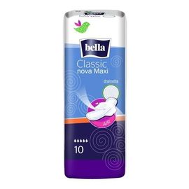 Absorbante igienice BELLA Nova Maxi Classic Drain 5 picaturi 10 buc
