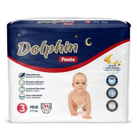 Трусики для детей DOLPHIN BABY Midi, 4-9 кг, 34х5 см