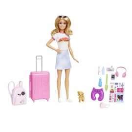 Игровой набор Barbie MATTEL Малибу, с аксессуарами и дорожным набором
