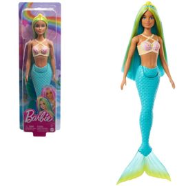 Papusa Barbie MATTEL Dreamtopia Sirena, cu par verde