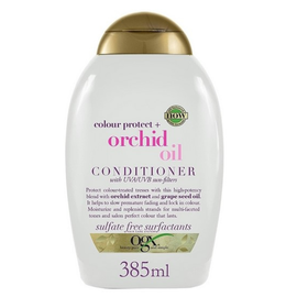 Conditioner OGX, pentru par vopsit, cu ulei de orhidee, 385 ml
