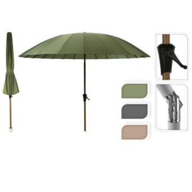 Зонт для террасы AMBIANCE, 24 спицы, нога со сгибом, D 2.65 m