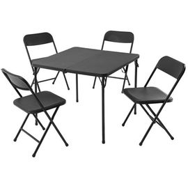 ​Set de mobilier, masă 1 bucată, scaun 4 bucăți, metal