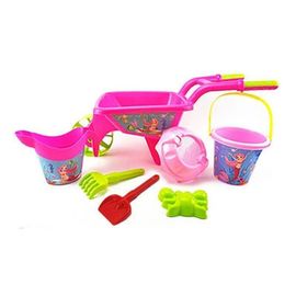Набор игрушек для песка в розовой тележке, 60х26 см, 7 шт