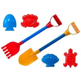 Набор игрушек для песка: лопата, грабли, пасочки, 6ед, 53cm
