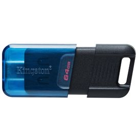Stick KINGSTON USB-С 3.2, DataTraveler 80M, Black/Blue, 64 GB