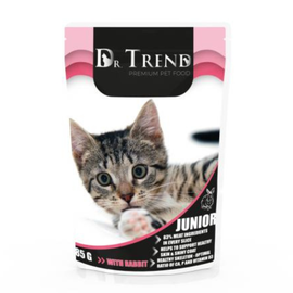 Hrana umeda pentru pisoi juniori DR.TREND, cu iepure, 85 g