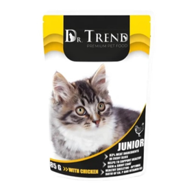Влажный корм для котят DR.TREND, с курицей, 85 г