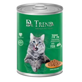 Hrana umeda DR.TREND, pentru pisici adulte, cu peste in sos, 400 g