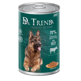 Влажный корм DR.TREND, для взрослых собак, с говядиной в соусе, 1250 г