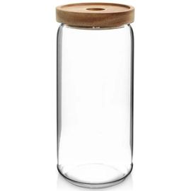 Borcan de depozitoare cu capac UJMFG-024, sticla, 1 l