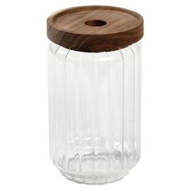 Borcan de depozitoare cu capac UJMFG-035, sticla, 0.75 l