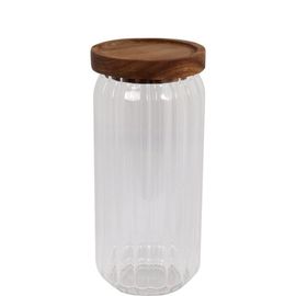 Borcan de depozitoare, cu capac, sticla, 1 l