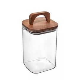 Borcan de depozitoare, cu capac, sticla, 750 ml