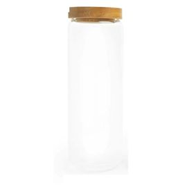 Borcan de depozitoare cu capac UJMFG-279, sticla, 1.2 l