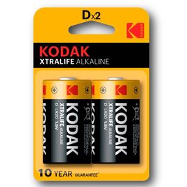 Батарейки KODAK, R20, алкалиновые, 2 шт