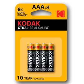 Батарейки KODAK, R3 AAA, алкалиновые, 4 шт
