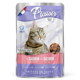 Hrana pentru Pisici PLAISIR Somon si Cod In Sos, 100 g