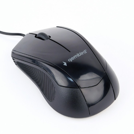 Mouse GEMBIRD, MUS-3B-02, Optical Mouse, 3-button, 1000dpi, USB, Black