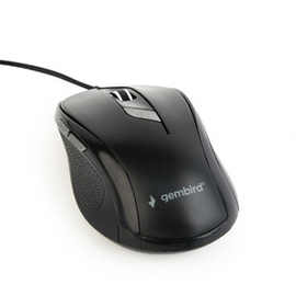 Mouse GEMBIRD, MUS-6B-01, 1600dpi, USB, Black